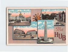 Postcard The Hub Famous Places/Landmarks in Boston Massachusetts USA picture