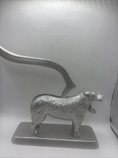 VTG Antique Cast Iron Metal Dog Nutcracker Excellent Condition Color Silver picture