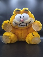 Vintage 80s Garfield Plush Stuck on You Suction Cup Car Window Cling Dakin 1981 picture
