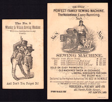 1880s Victorian Trade Card Wheeler & Wilson's Sewing Machines Plus Business Card picture