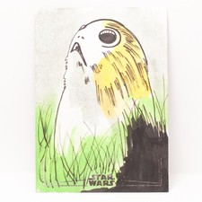 2025 Topps Chrome Star Wars Galaxy Porg Sketch  1/1 Rich Hennemann🔥 picture