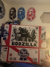 Pabst Blue Ribbon Godzilla 12 Pack Suitcase Box TOHO Attack Peter Rare picture