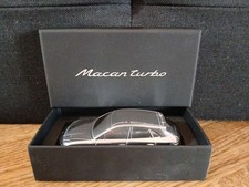 Porsche Macan Turbo Chrome Aluminum model scale 1:43 Paperweight Dealer  picture