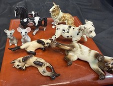 Lot Of 9 Vintage Miniature Figurines Digs Cats Horses  Renaker Bone China picture