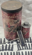 Vintage JW Speaker Co #2715 Perma-Plug Tubeless Tire Repair Kit FULL Tin Can P75 picture