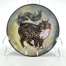 Vintage Hand Painted  Cat Themed Dish by Chelsea Pottery,  Joyce Morgan picture