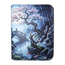 Pokemon Card Premium Binder Umbreon Zip Album 4 pocket 160 cards TCG Black picture