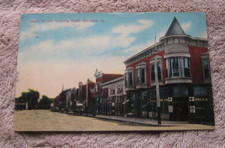 Postcard Osceola Iowa IA 1916 Main St Street Business View Dentist Drug Store picture