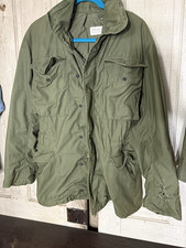Vtg 1965 1st Pattern M-65 Field Jacket US Army Vietnam OG-107 Small Reg Aluminum picture