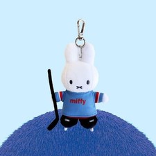Miffy Official Plush Mascot Miffy Ice Hockey BLUE Rabbit Key ring Bag charm New picture