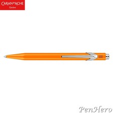 Caran d'Ache Metal Fluorescent Orange Ballpoint Pen 849.030 picture