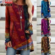 Women's Boho Long Sleeve T-Shirt Tunic Tops Ladies Casual Blouse Tee Plus Size picture