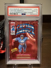 2024 UD MARVEL MASTERPIECES '92 PLATINUM #16V CAPTAIN AMERICA PINK LASERS PSA 10 picture