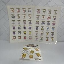 90s/Y2K Vintage Pokemon Hey You Pikachu & GEN 1 Stickers picture