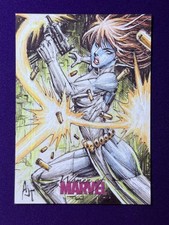 2013 Mystique Women of Marvel SketchaFEX Rare Sketch Card by Anthony Tan AJT 1/1 picture