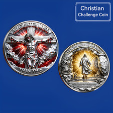 Easter Christian Challenge Coin Jesus Resurrection Matthew 28:6 Collectible Coin picture