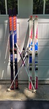 Vintage 90s Neon Skis K2 Rossignol Retro Ski Decor DIY Shot Ski Local Pickup CT picture