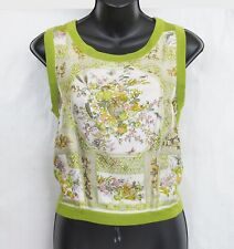 ETRO Women's Knit And Silk Flower Print Sleeveless Top Size 42 US 6 picture