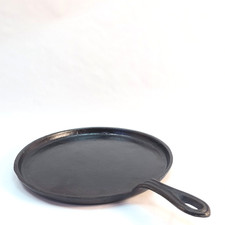 Mid-Late 1800's #8 Southern Mystery Griddle Unique Handle Good Condition For Age picture