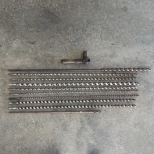 VTG Forest City Wood Drill Bit Lot Ratcheting Tool Antique Tool Long 10 Pcs picture