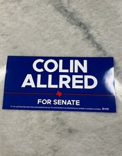 Official Colin Allred For Senate Texas Political Bumper  Sticker picture