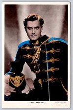 Antique Handcolored Film Star Carl Esmond Blue Uniform RPPC 1930s picture