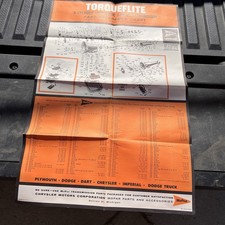 Vintage Mopar Torqueflite Auto Transmission Dealership Poster Chrysler 34x22 EUC picture