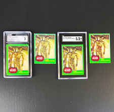 1977 Topps Star Wars Series 4C #207 2 error cards and two corrected.   picture