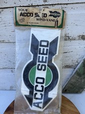 Vintage 1970's ACCO Seed Corn Beans Farm 2 Sided Weathervane Sign NOS NICE picture