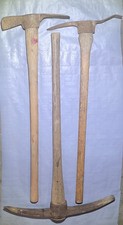 Vintage Woodings Verona Mining Tools. 3 Sold As a Set. With Original Handles. picture
