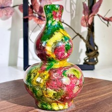1.71lb Rare and Natural Chinese Rainbow Jade Gourd picture