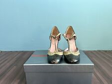Prada Miu Miu high heels shoes. Ankle strap. Art-deco style. Size 37 1/2 picture