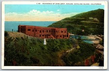 1931 Zane Grey Residence Avalon Catalina Island California VINTAGE Postcard 9518 picture