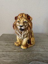 Vtg Mid Century Italy Italian Ceramic  Lion Hollywood Regency Hand Painted picture