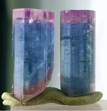 Rare Purple Cap Blue Tourmaline Crystal Natural Raw Rough Specimen Untreated picture