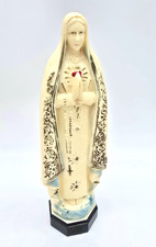Vintage Mother Mary Statue w/ Unique Hidden Rosary Storage Plastic 8.5