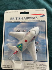 British Airways Pull Back Jumbo Jet collectors toy PPFP64BLG picture