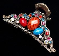 Tibetan Style Golden Hair Clip Beads Gorgeous Crown Shaped #07311607 picture