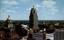 Fort Wayne IN Lincoln Tower Allen County Courthouse Aerial postcard d148 picture