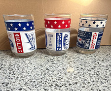 Apollo 11 12 13 NASA Program Commemorative Glass Tumbler Set 1969-1970 picture