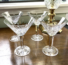 Waterford Lismore Crystal Stemmed Martini Glasses- Set of 4-No Boxes-FREE SHIPNG picture