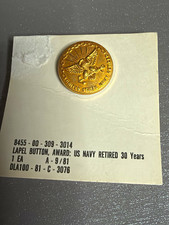 Vintage U.S. Navy Retired 30 Years Lapel Pin – 1/20 10K Gold Filled picture