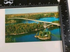 📬 Postcard Aerial view of The 1000 Island Bridge Canadian Span Lansdowne Canada picture