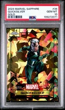 2024 Topps Chrome Marvel Sapphire #34 Gold /50 Quicksilver PSA 10 picture