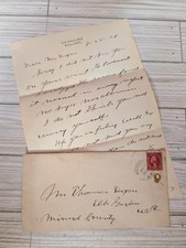 1924 Medical Doctor Handwritten Letter & Envelope J.G. Abbott MD Piedmont WV picture