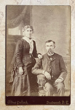 ORIGINAL  WILD WEST  DEADWOOD DAKOTA TERRITORY - CABINET CARD PHOTO 1879-1886 picture