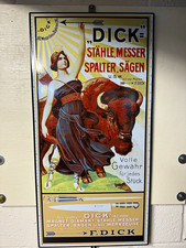 Vintage Genuine Original F. Dick Porcelain Enameled Dealer Advertising Sign NOS picture