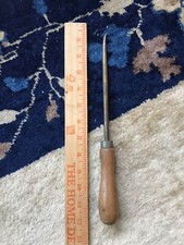 Special Vintage Brass / Copper Curved Awl for Box / Butt Stich w/ Wood handle picture