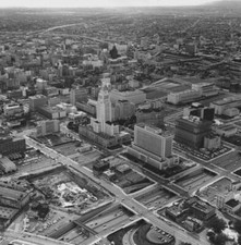 Downtown aerial view Ca LA OLD PHOTO 2 picture