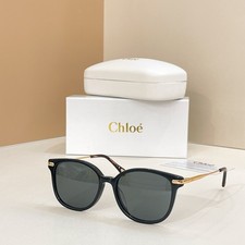 Chloe CH0219OA Unisex Round Sunglasses Black Dark Lens 53□17-145 picture